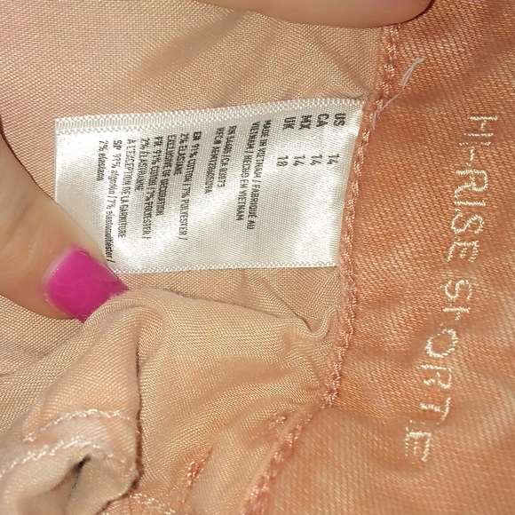 American eagle aeo denim light orange jean shorts size 14 - Picture 4 of 5